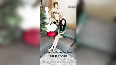 CatKitty21, AliceOnCam, LoverLaci, Angel and Demons Lesbian Sex Scene Onlyfans Video Leaked