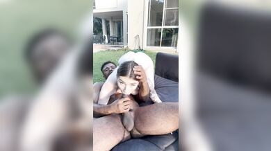 Jadehubx - blow up couch outside