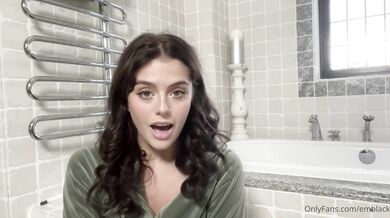Emily Black, Bathroom Black Dildo Fuck Onlyfans Video Leaked