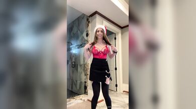 Christina Khalil, Bathroom Christmas Outfit Try-On-Haul Onlyfans Video Leaked