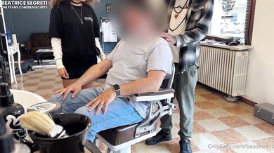 BeaSecrets, Beatrice Segreti, Curly Haired Hair Dresser Fucked Her Client In The Barber Shop Onlyfans Video Leaked