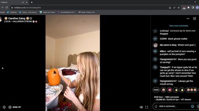 Caroline Zalog, Halloween Cosplay Try-On-Haul Live Stream Onlyfans Video Leaked