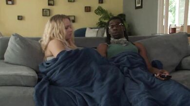 Black rastaman is fucking two blonde MILFs in this threesome