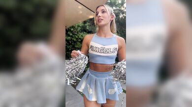 Lina Belfiore, Halloween Cheerleader Showing Off Her Big Butt Onlyfans Video Leaked