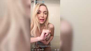 Abby Rao, Thicc Blonde Teasing Her Hot Body In The Bathroom Live Stream Onlyfans Video Leaked
