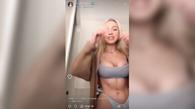 Abby Rao, Thicc Blonde Teasing Her Hot Body In The Bathroom Live Stream Onlyfans Video Leaked