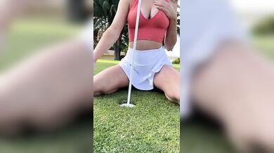 Grace Charis, Teasing Her Naked Perky Tits While Playing Golf Onlyfans Video Leaked
