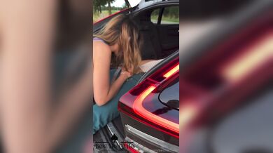 Besthottwife - car sex - cuck clean-up bbc & creampie