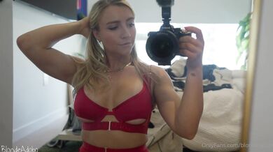 Blondeadobo, Blonde Girl In Red Lingerie Blowjob Pov Onlyfans Video Leaked