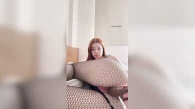 Okichloeo, Thicc Babe In Fishnet Getting Creampied By Bbc Dildo Onlyfans Video Leaked