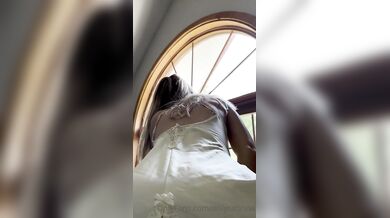 Sabrina Vaz, Blonde Girl Sexy Nightgown Sextape Onlyfans Video Leaked