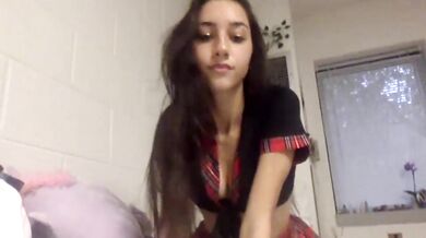 Izzy Green, Cute Schoolgirl Striptease Livestream Onlyfans Video Leaked