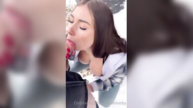Noturhoneybb, Outdoor Snow Blowjob Facial Onlyfans Video Leaked