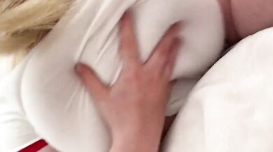 Sabrina Banks, Playing With Her Big Tits In Bed Onlyfans Video Leaked