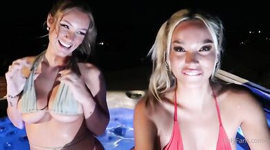 Sky Bri, Rara Knupps, Two Lesbian Babes Birthday Outdoor Jacuzzi Onlyfans Video Leaked