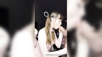 Soogsx, Pigtail Bellerina Homemade Blowjob Facial Onlyfans Video Leaked