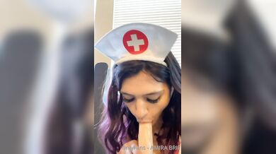 Amira Brie, Sexy Naughty Nurse Dildo Blow And Ride Onlyfans Video Leaked