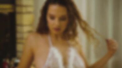 Xenia Crushova, White Laced Bodysuit Christmas Tease Onlyfans Video Leaked