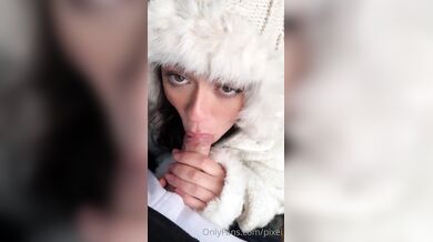 Pixei Winter, Outdoor Winter Blowjob Facial Pov Onlyfans Video Leaked