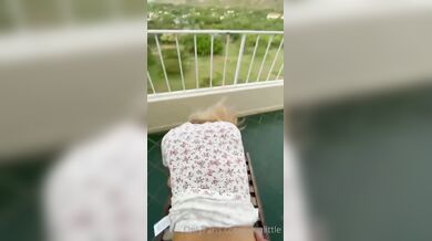 Livvalittle, Windy Balcony Public Sextape Onlyfans Video Leaked