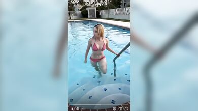 Lil Tay, Red Pool Bikini Tease Onlyfans Video Leaked