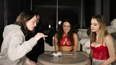 Lacy Lotus, Skylarxraee, Group Of Sexy Girls Spin-The-Bottle Striptease Game Onlyfans Video Leaked