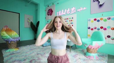 Caroline Zalog, Candy Themed Background Sexy Panties Try-On-Haul Onlyfans Video Leaked
