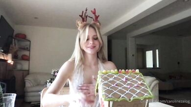 Caroline Zalog, Sexy Lingerie Try-On-Haul Christmas Livestream Onlyfans Video Leaked