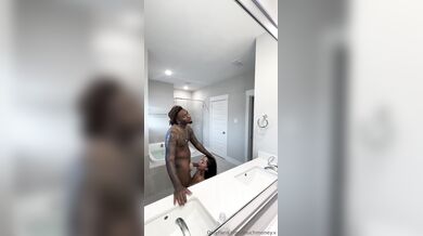 Touchmoneyv, Black Bull Doggystyle Fucking An Ebony Slut In The Bathroom Onlyfans Video Leaked