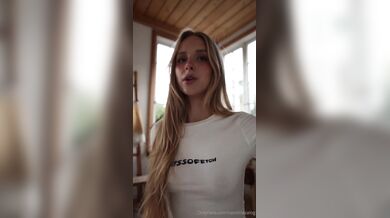 Caroline Zalog, Blonde Beauty Striptease G-String Tease Onlyfans Video Leaked