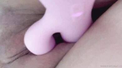 Momokun, Pink Vibrating Sex Toy Masturbation In Bed Onlyfans Video Leaked