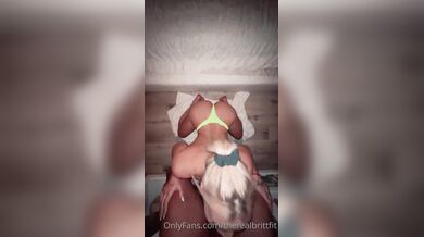 Therealbrittfit, Homemade Sextape In Her Green G-String Onlyfans Video Leaked