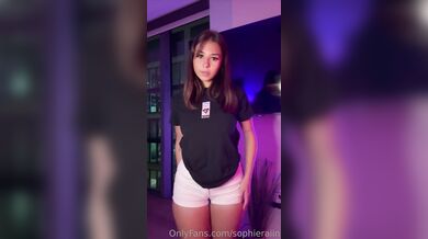 Sophieraiin, Teasing Her Hot Body In Her Blue See-Through Bodysuit Onlyfans Video Leaked