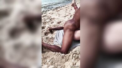 Emma Nacre - BBC on a tropical beach