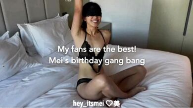 Hey_ItsMei, SprTpScrtThrowaway, Birthday Gangbang by My Fans Onlyfans Video Leaked