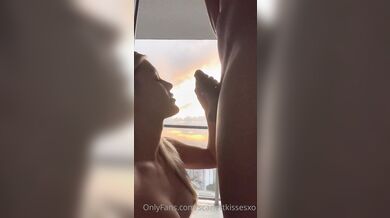 ScarlettKissesXO, Sunset Balcony Blowjob Onlyfans Video Leaked