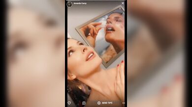 Amanda Cerny, Teasing Her Naked Body In The Bathroom Mirror Onlyfans Video Leaked