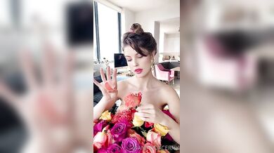 Amanda Cerny, Valentines Day Topless Flower Tease Onlyfans Video Leaked