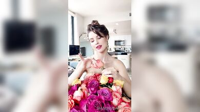 Amanda Cerny, Valentines Day Topless Flower Tease Onlyfans Video Leaked