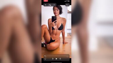 Chanel Uzi, Teasing Her Hot Black Bikini In The Mirror Onlyfans Video Leaked