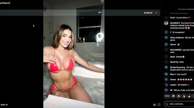 Lyna Perez, Wet Bikini Bathtub Livestream Onlyfans Video Leaked
