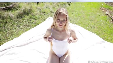 Caroline Zalog, Outdoor Striptease While Picnic Onlyfans Video Leaked