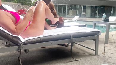 Flight Attendant Fiona × Corey Strokes - Pool Day
