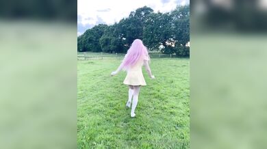 Belle Delphine, Running Around The Open Fields Naked Onlyfans Video Leaked