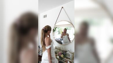 Caroline Zalog, Sexy White Laced Lingerie Tease Onlyfans Video Leaked