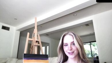 Caroline Zalog, Sexy See-Through Blue Lingerie Onlyfans Video Leaked