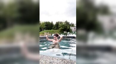 Christina Khalil, Teasing Sexy Lingerie In Pool Livestream Onlyfans Video Leaked
