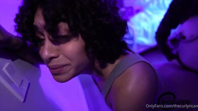 Thecurlyrican, Thicc Ebony Babe Gets Fucked By Neon Strapon Dildo Onlyfans Video Leaked