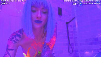 Kasara Wood, Neon Light Dildo Masturbation Livestream Onlyfans Video Leaked