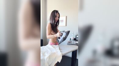 Asa Akira, Obedient Topless Asian Milf Ironing Shirt Onlyfans Video Leaked
